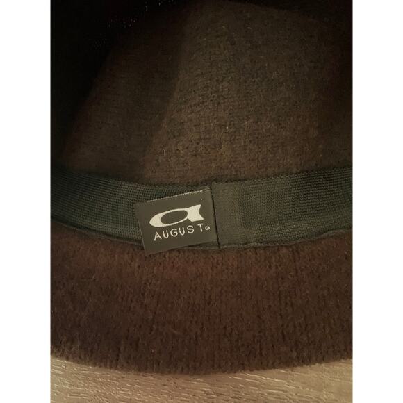 August T Wool Blend Winter Hat with Buckle Accents Brown - Picture 9 of 11